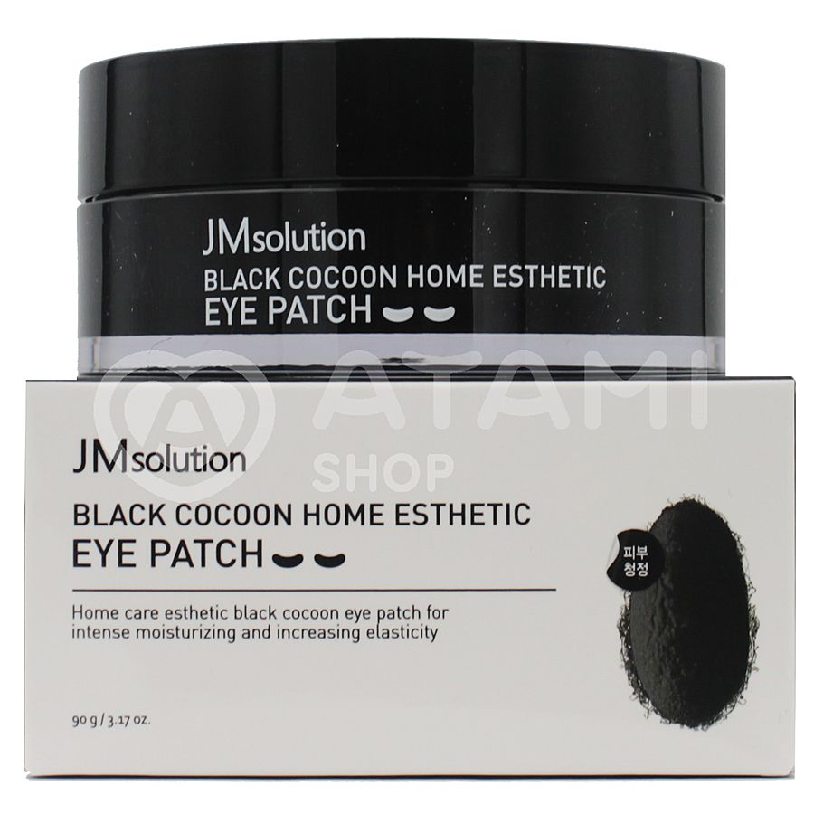 JM SOLUTION JMSolution Black Cocoon Home Esthetic Eye Patch, 60шт. Патчи для глаз гидрогелевые с экстрактом черного шелкопряда