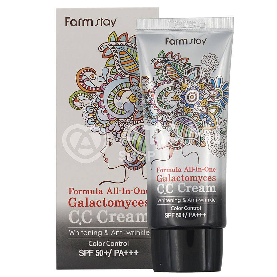 FARMSTAY Formula All In One Galactomyces CC Cream, 50гр. СС крем с экстрактом галактомисиса SPF50+ PA+