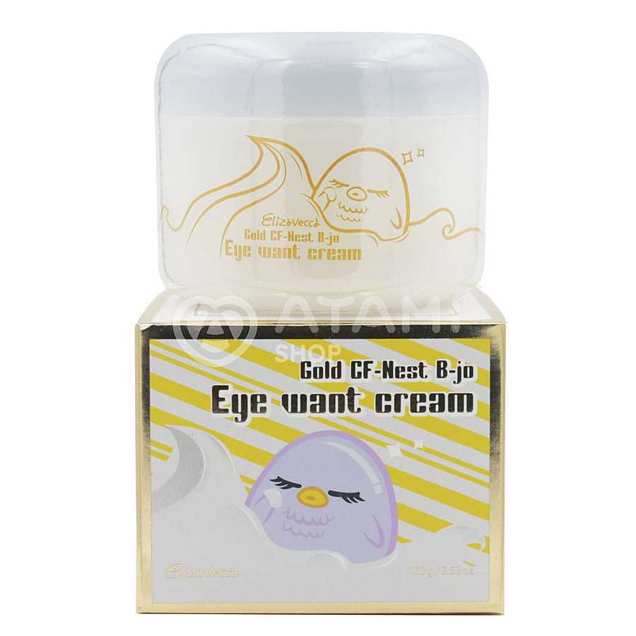 ELIZAVECCA Gold CF-Nest B-jo Eye Want Cream, 100мл. Крем для век и лица увлажняющий с экстрактом ласточкиного гнезда