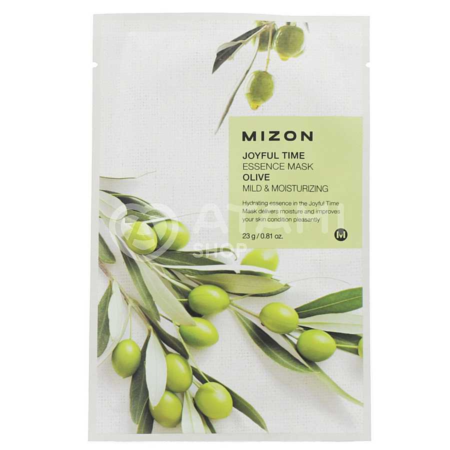 MIZON Joyful Time Essence Mask Olive Mild & Moisturizing, 23гр. Маска для лица тканевая увлажняющая с экстрактом оливы