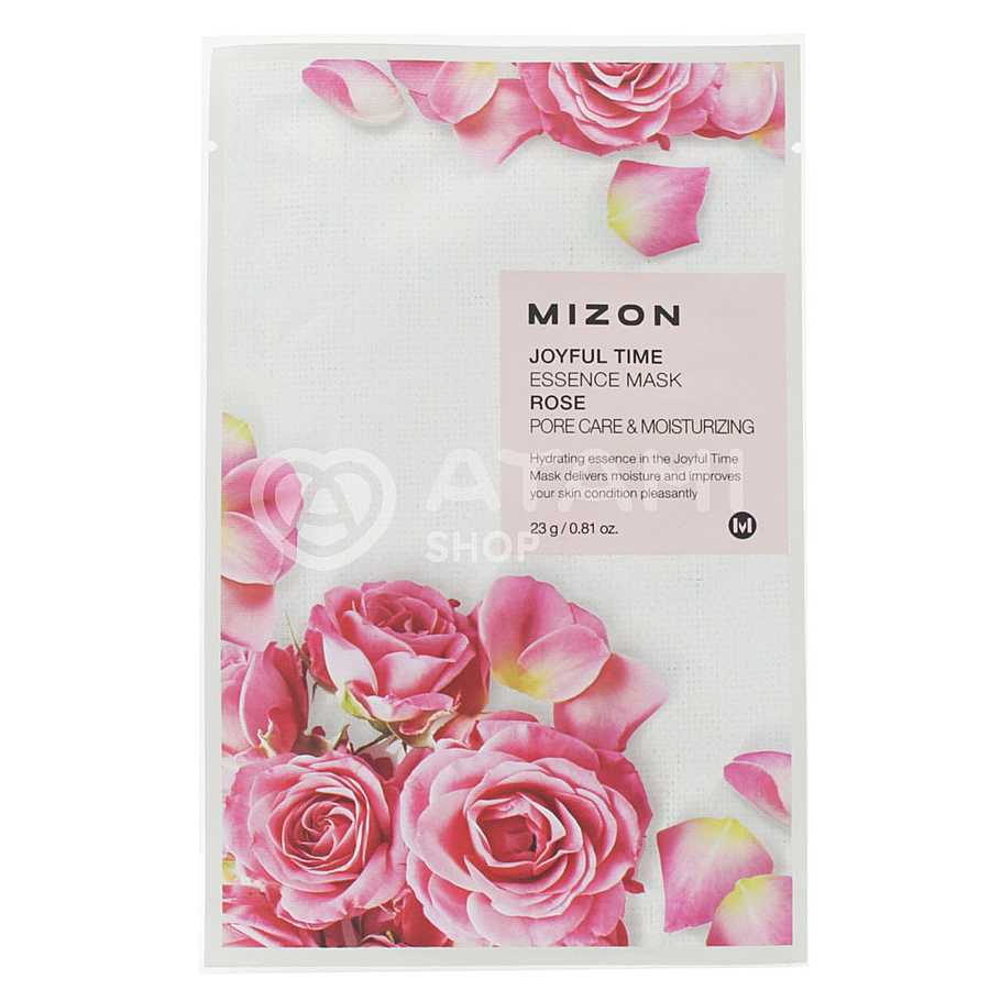 MIZON Joyful Time Essence Mask Rose, 23гр. Маска для лица тканевая увлажняющая с экстрактом дамасской розы