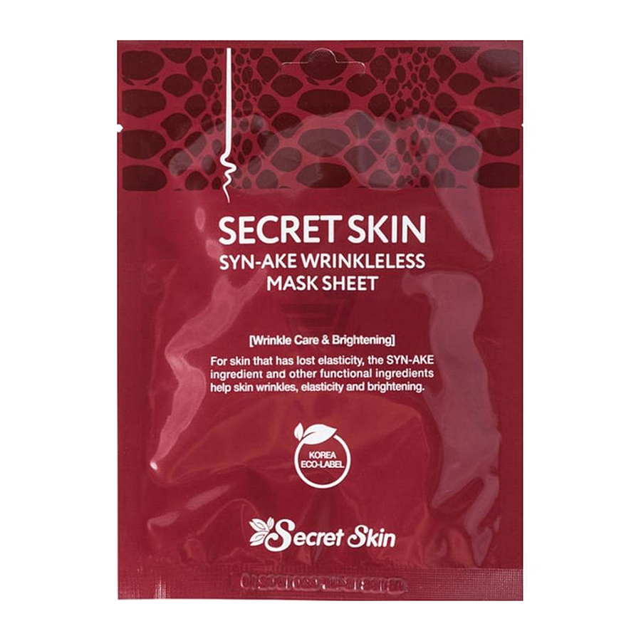 SECRET SKIN Syn-Ake Wrinkleless Mask Sheet Маска для лица со змеиным пептидом