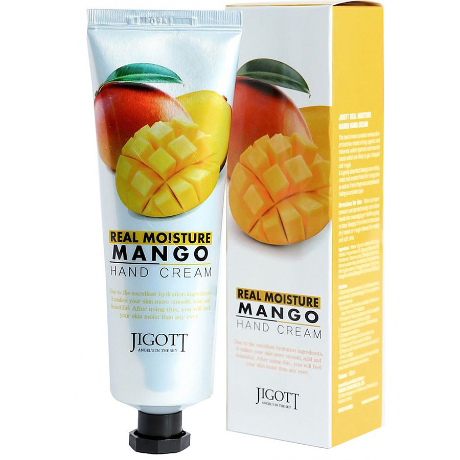 GIFT Jigott Real Moisture Mango Hand Cream, 100мл. Крем для рук увлажняющий с экстрактом манго