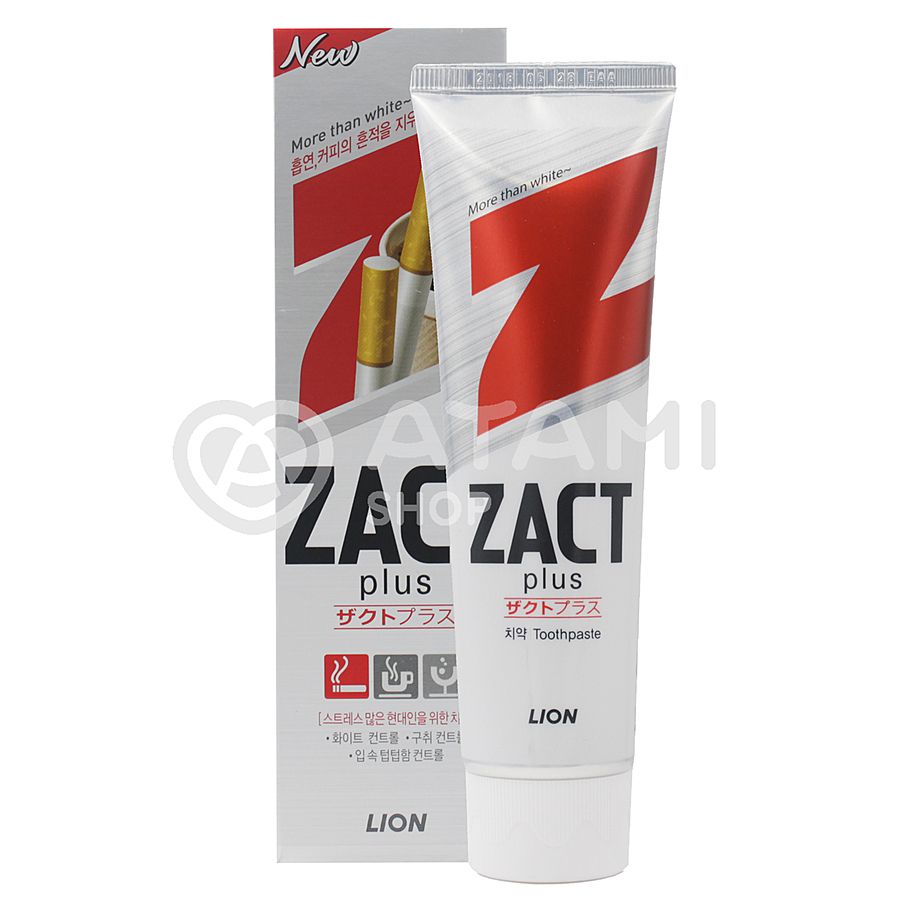 CJ Lion Whitening Toothpaste Plus Zact Зубная паста отбеливающая