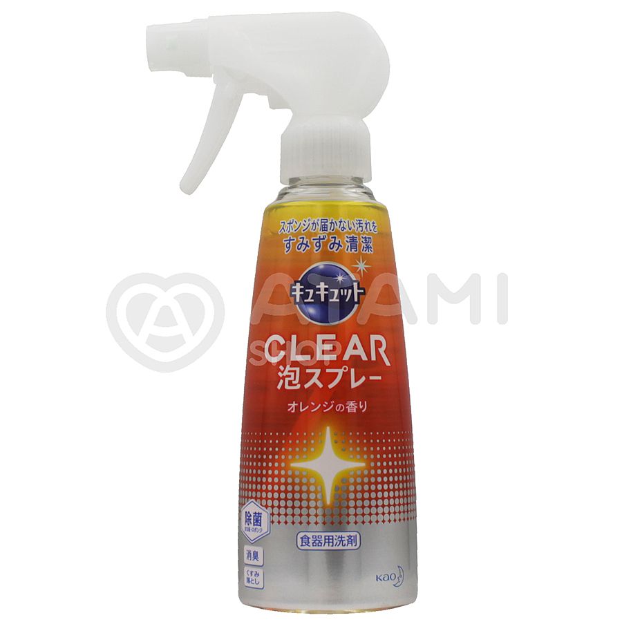 KAO CuCute Clear Bubble Spray Оrange Спрей-пенка для мытья посуды с ароматом апельсина