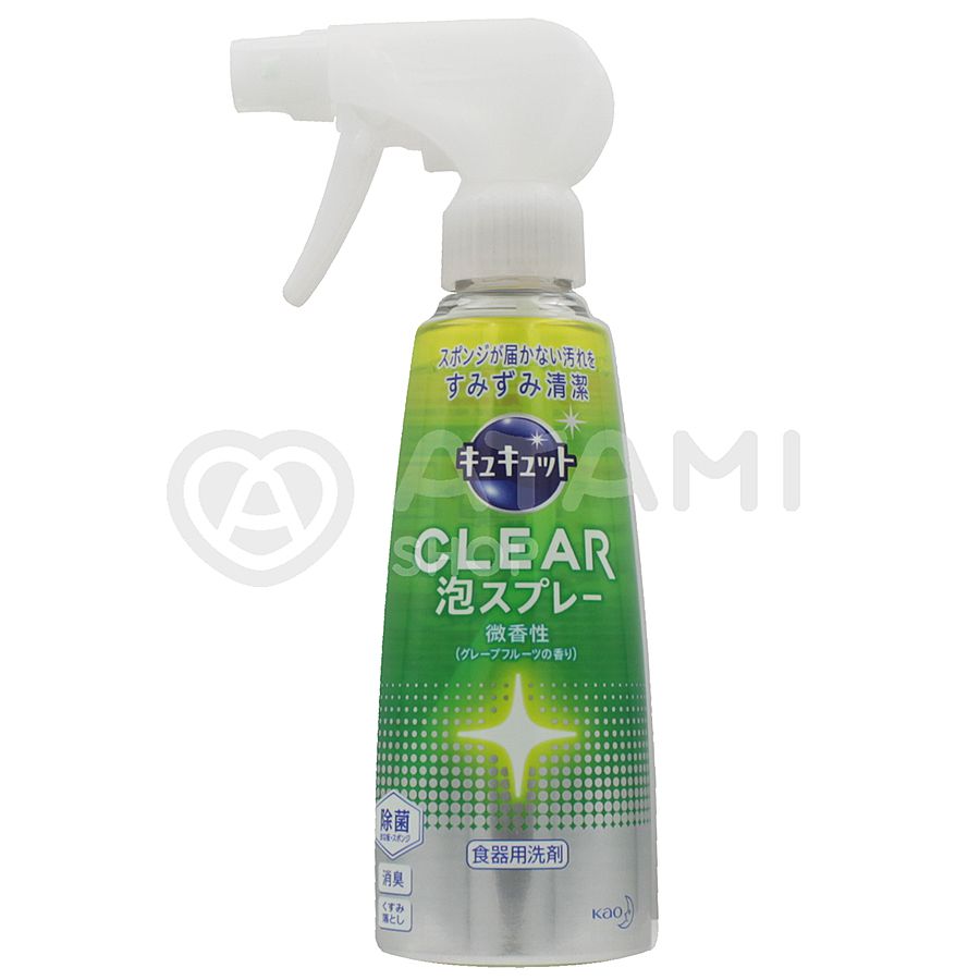 KAO CuCute Clear Bubble Spray Grapefruit Спрей-пенка для мытья посуды с ароматом грейпфрута