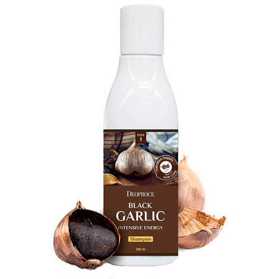 DEOPROCE Deoproce Black Garlic Intensive Energy Shampoo, 200мл. Шампунь для волос с экстрактом черного чеснока