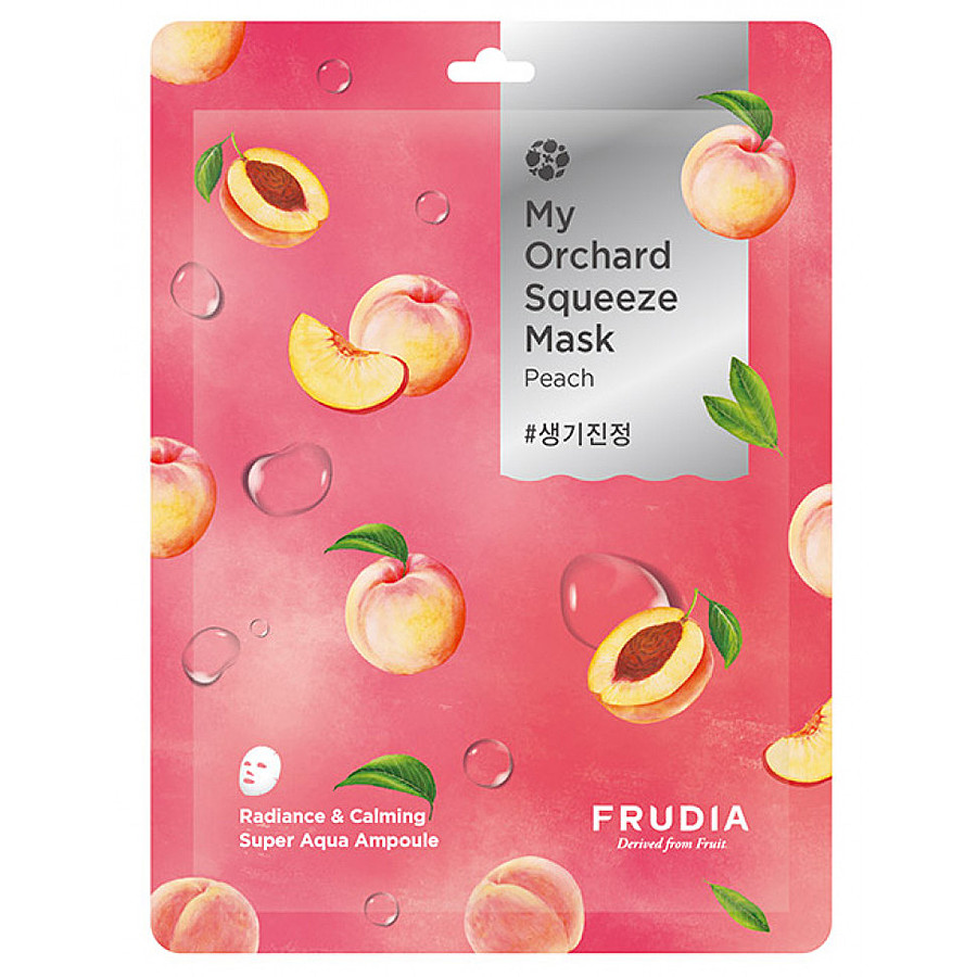 FRUDIA Calming My Orchard Squeeze Mask Peach Mask Frudia Тканевая питательная маска для лица с персиком