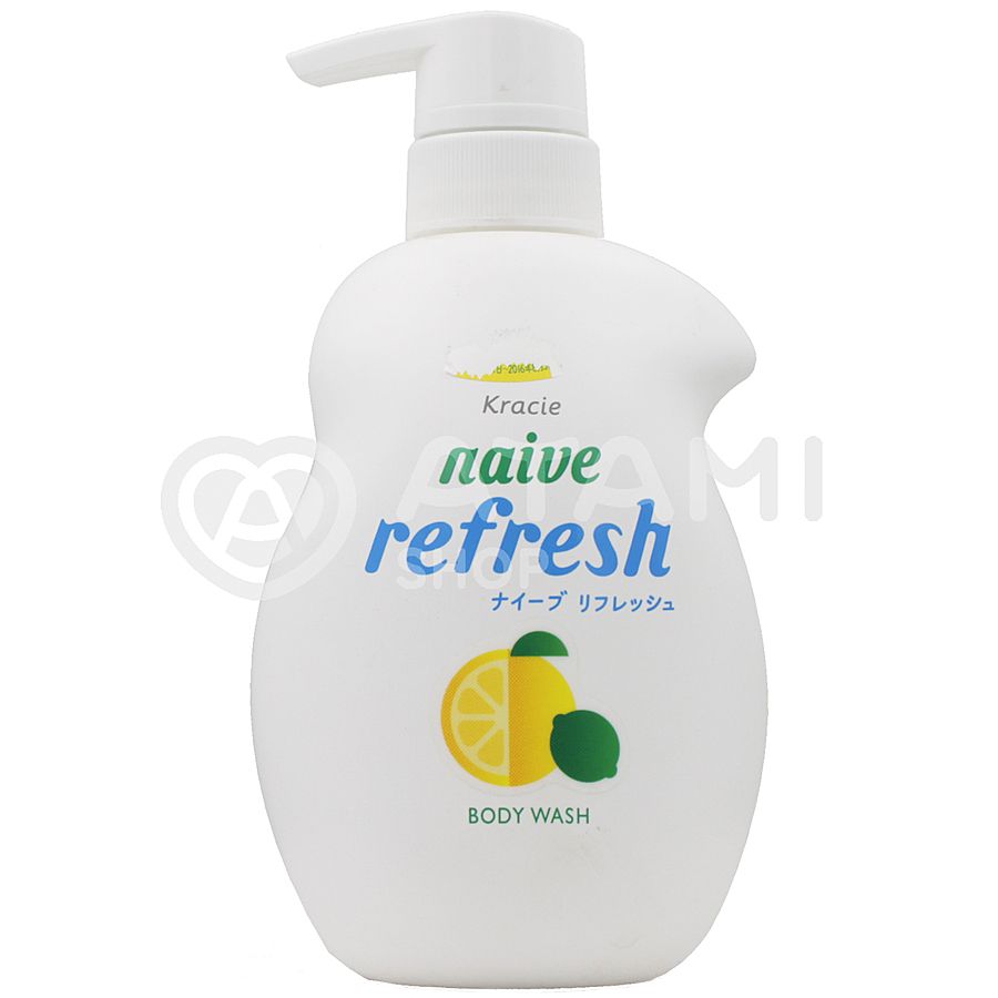 KRACIE Naive Refresh Body Soap, 530мл. Kracie Мыло для тела жидкое с ароматом грейпфрута и лайма