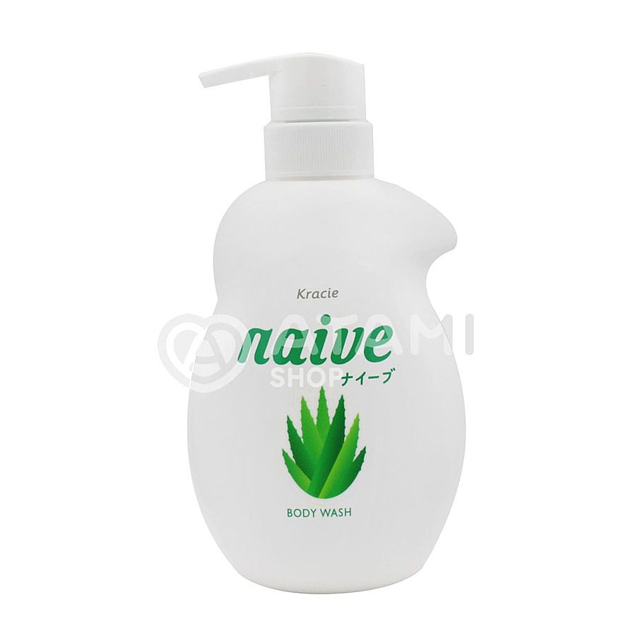 KRACIE Naive Body Soap Aloe, 530мл Kracie Мыло жидкое для тела с экстрактом алоэ, с ароматом цветов и свежей зелени