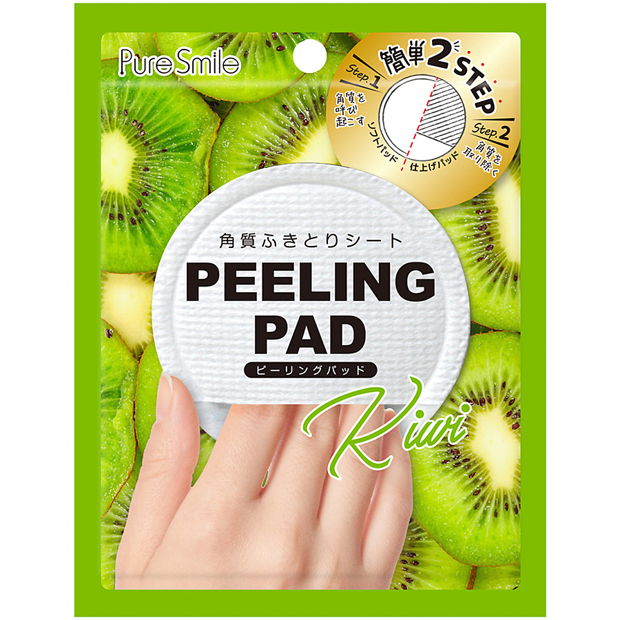 PURE SMILE Peeling Pad, 12гр. Пилинг-пэд для лица тонизирующий с экстрактом киви