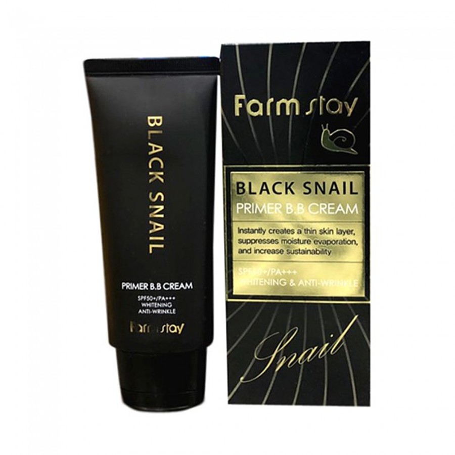 FARMSTAY Black Snail Primer BB Cream SPF50+ / PA+++ BB крем с муцином черной улитки