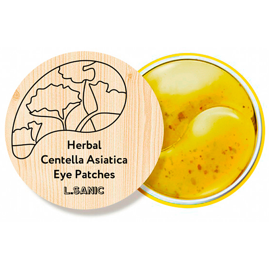 L'SANIC Herbal Centella Asiatica Hydrogel Eye Patches Патчи для глаз гидрогелевые с экстрактом центеллы