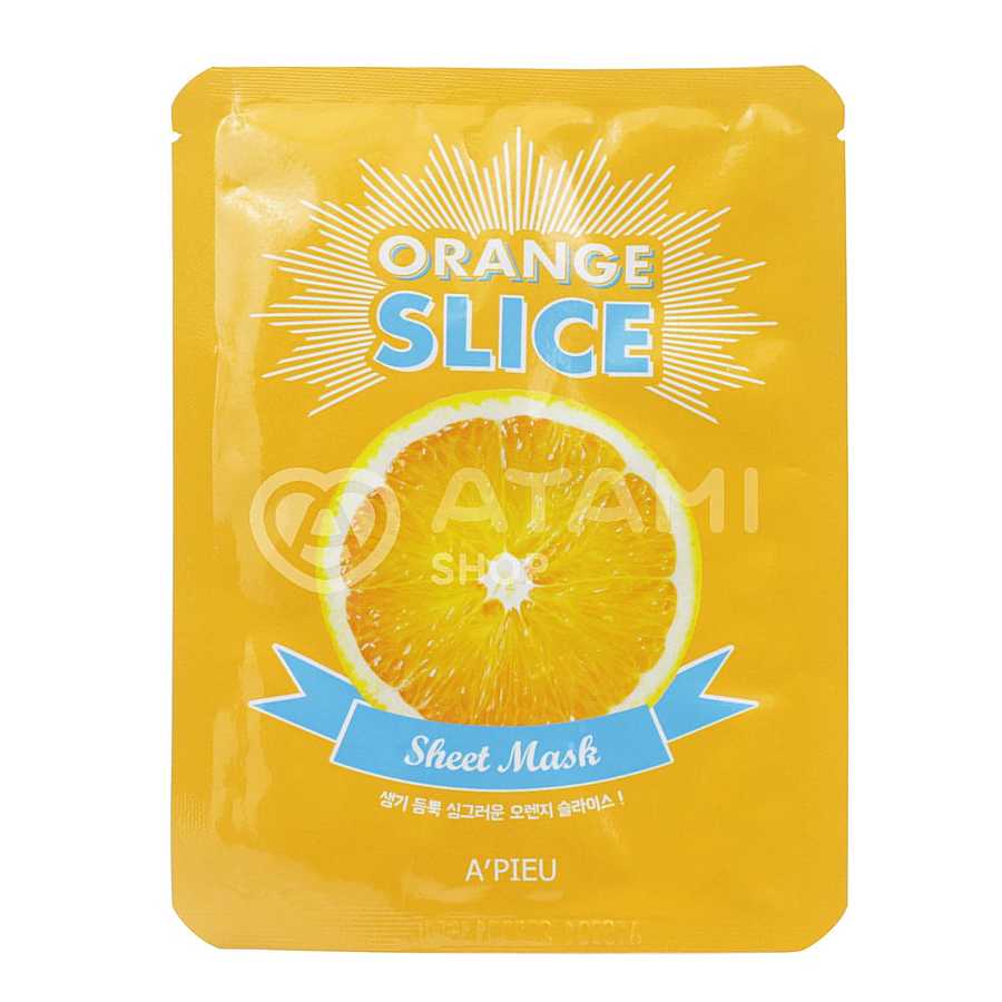 A'PIEU Orange Slice Sheet Mask 12шт Маска-слайс для лица тканевая локальная с экстрактом апельсина