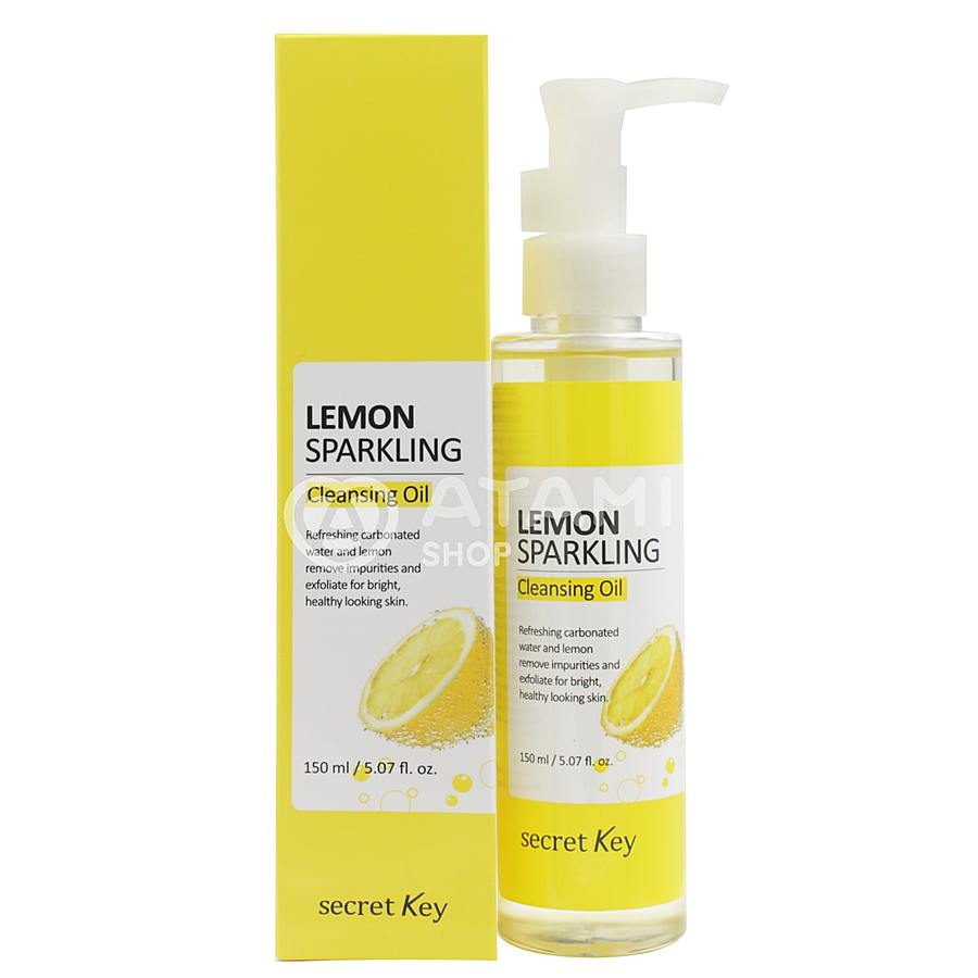 SECRET KEY Lemon Sparkling Cleansing Oil, 150мл. Масло гидрофильное для снятия макияжа с экстрактом лимона
