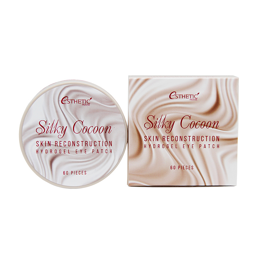 ESTHETIC HOUSE Esthetic House Silky Cocoon Hydrogel Eye Patch, срок годности до 26.12.2021г, 60шт. Патчи для глаз гидрогелевые с шелком