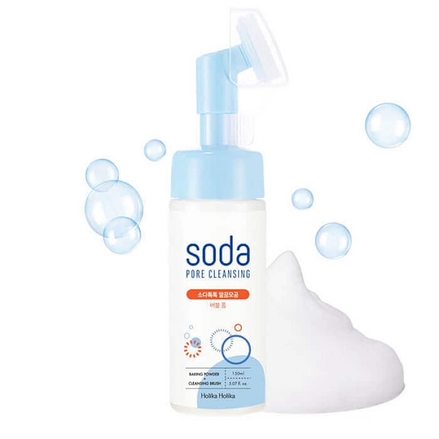 HOLIKA HOLIKA Soda Pore Cleansing Bubble Foam, 150мл. Пенка для умывания проблемной кожи с пищевой содой