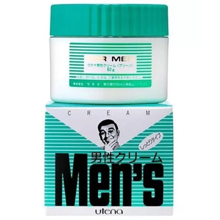 UTENA Men's, 60гр. Крем для лица увлажняющий для сухой и чувствительной кожи после бритья с хлорофилом