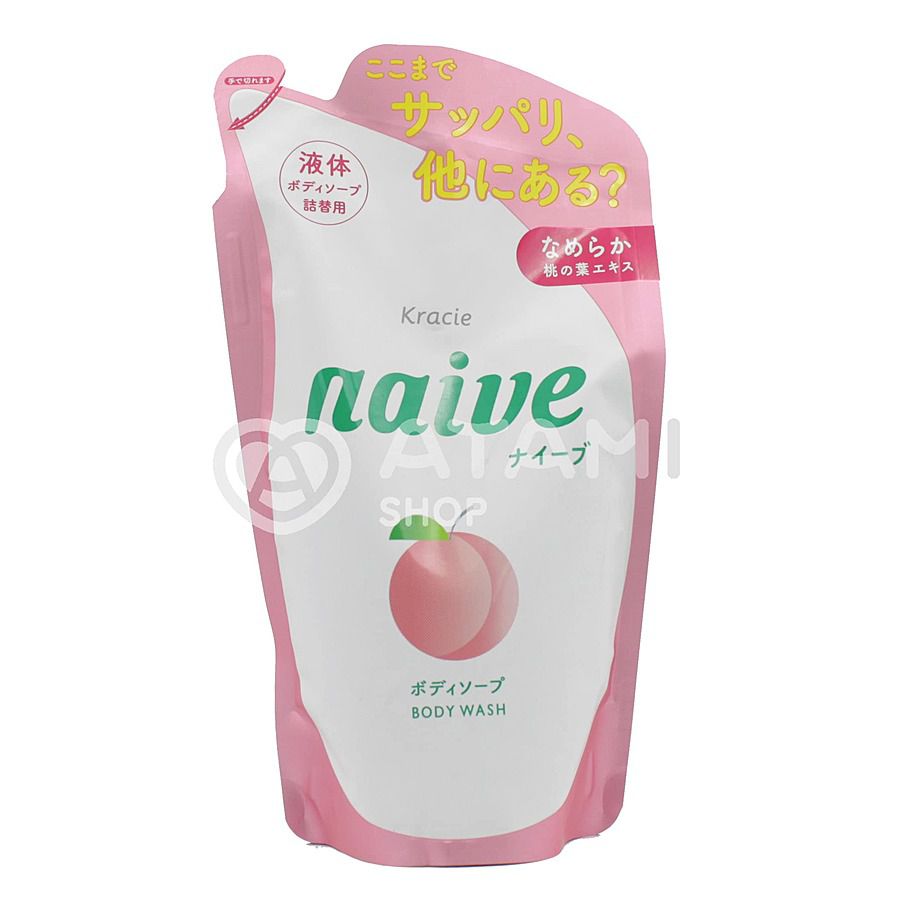 KRACIE Kracie Naive Body Wash Мыло жидкое для тела с экстрактом листьев персикового дерева (запасной блок)