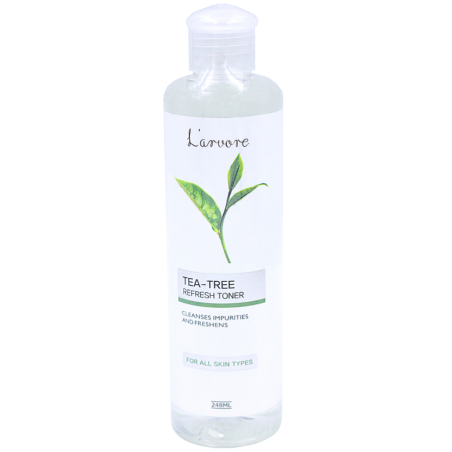 L'ARVORE Tea-Tree Refresh Toner, 248мл. Тонер для лица успокаивающий с экстрактом зеленого чая