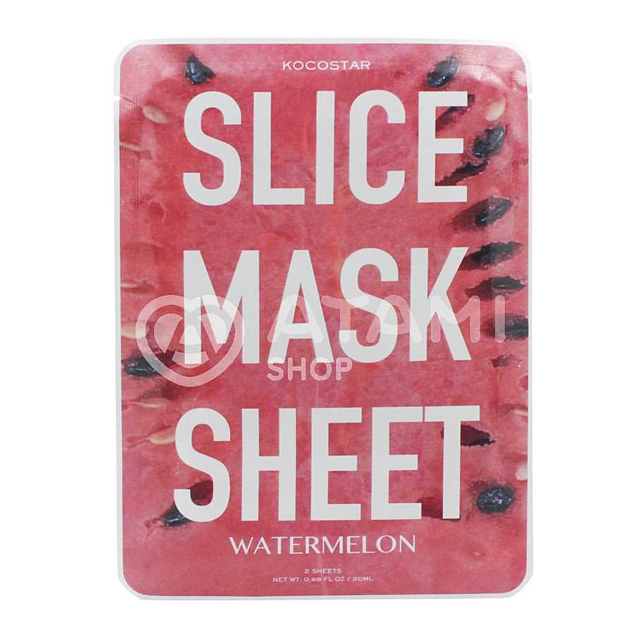 KOCOSTAR Slice Mask Sheet Watermelon Маска-слайс для лица с экстрактом арбуза тканевая