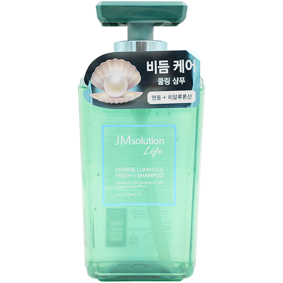 JM SOLUTION Solution Marine Luminous Fresh V Shampoo, 500мл. Шампунь для жирной кожи головы с минералами и жемчугом