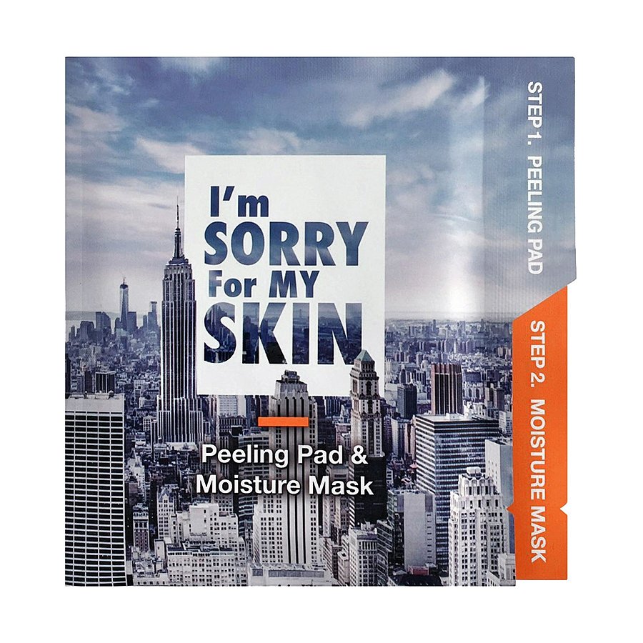 I`M SORRY FOR MY SKIN (ULTRU) I'm Sorry For My Skin Peeling Pad + Moisture Mask, 22мл. Набор масок для отшелушивания и увлажнения кожи лица