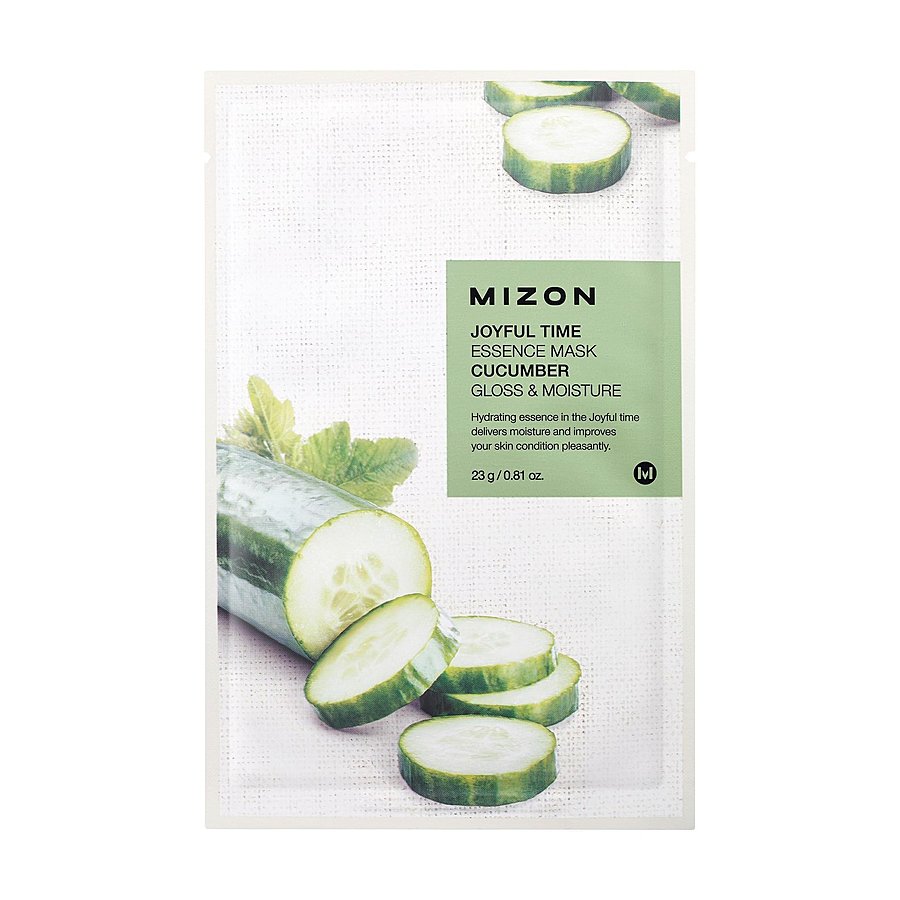 MIZON Joyful Time Essence Mask Cucumber, 23гр. Маска для лица тканевая тонизирующая с экстрактом огурца