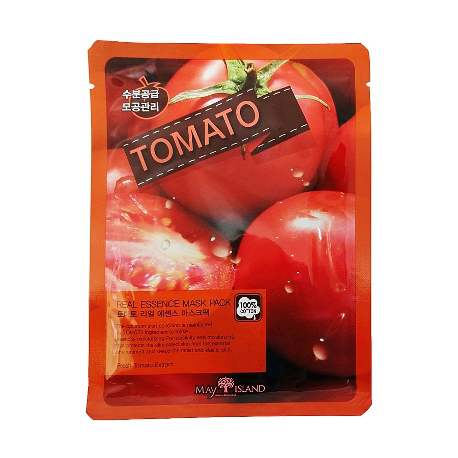 MAY ISLAND Real Essence Mask Pack Tomato, 25мл. Маска для лица тканевая укрепляющая с экстрактом томата