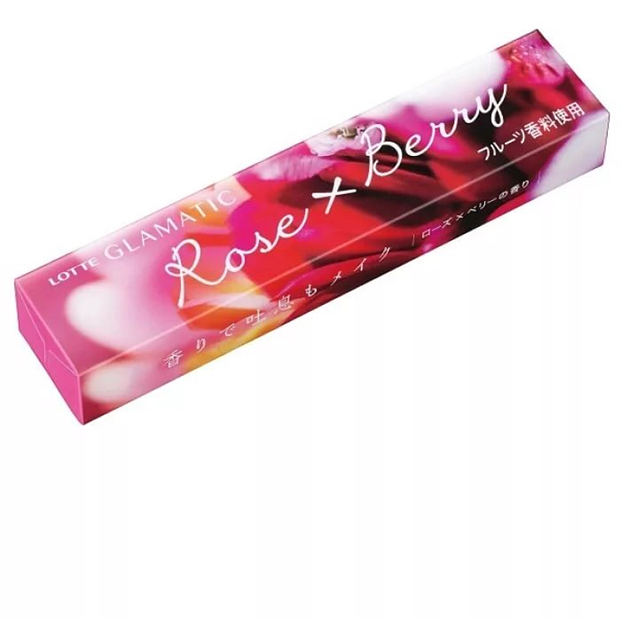 LOTTE Glamatic Rose Berry, 21гр. Жевательная резинка со вкусом ягод и розы