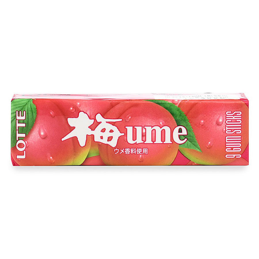LOTTE Ume Gum, 26.1гр. Lotte Жевательная резинка со вкусом японской сливы и крапивы