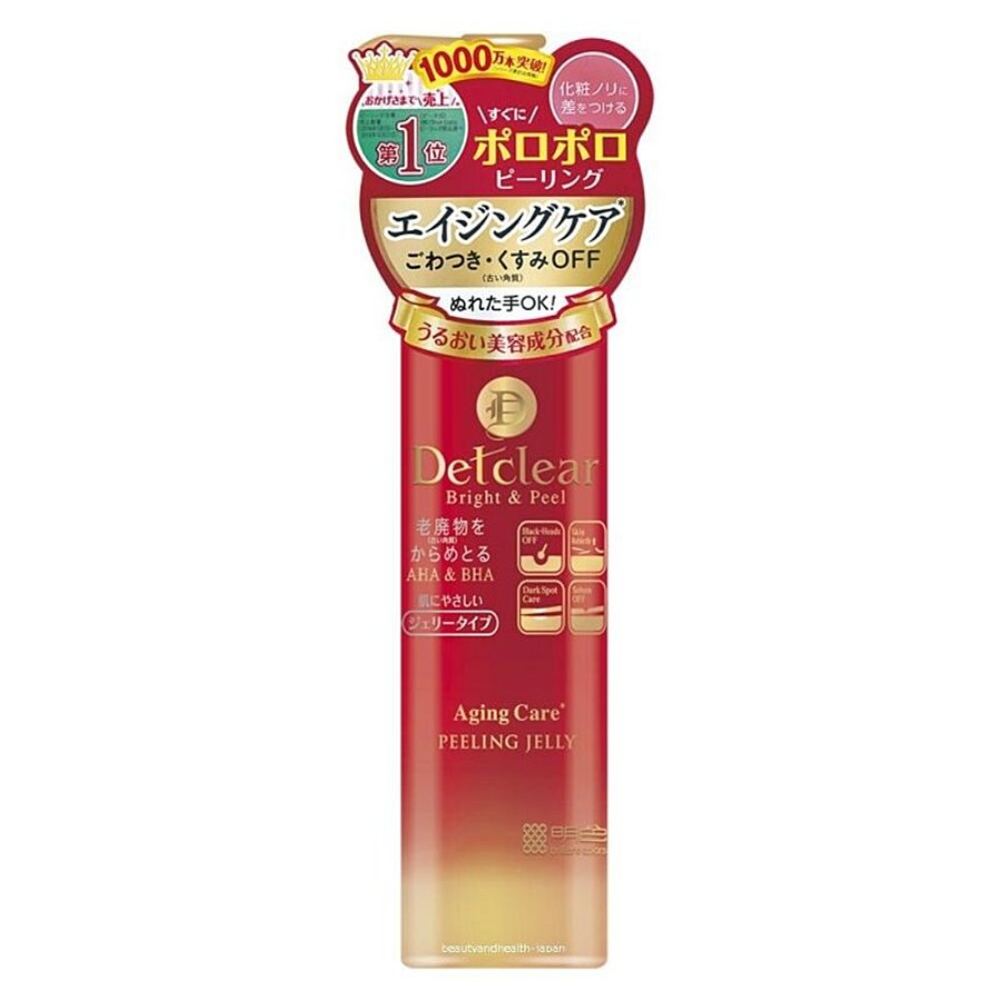 MEISHOKU Meishoku Detclear Bright&Peel Peeling Jelly Aging Care, 180мл. Пилинг - скатка с эффектом сильного скатывания для зрелой кожи с ретинолом и астаксантином