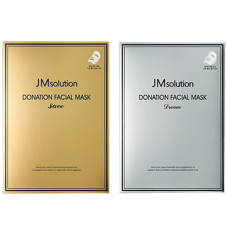 JM SOLUTION Donation Facial Mask Save, 37мл. JMsolution Маска для лица тканевая с коллоидным золотом и пептидами