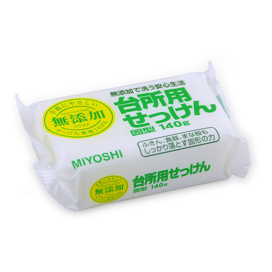 MIYOSHI Additive Free Soap Bar For Kitchen, 140гр. Мыло для применения на кухне, на основе натуральных компонентов