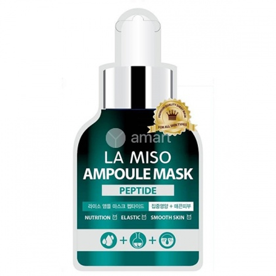 LA MISO Peptide Acid Ampoule Mask, 25гр. Маска для лица тканевая антивозрастнаяс пептидами