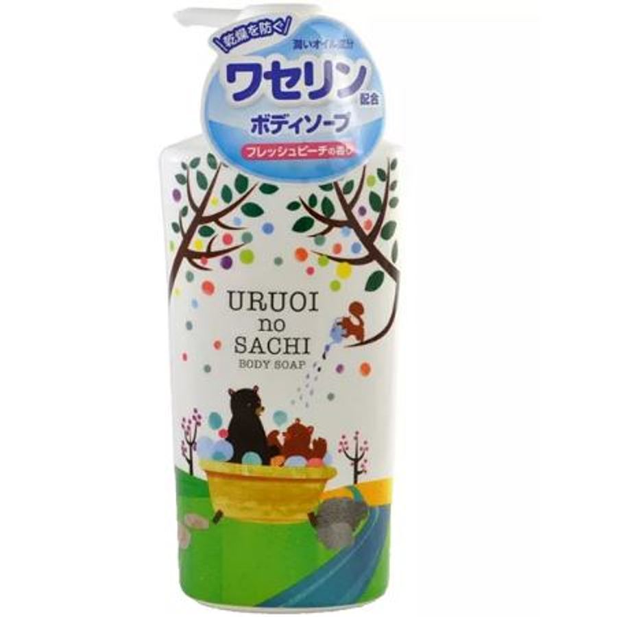 MAX Uruoi No Sachi Body Soap, 450мл. Жидкое мыло для тела с ароматом персика