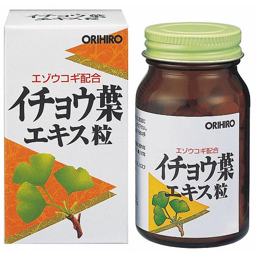 ORIHIRO Gingko Extract, 240 таблеток, на 24 дня. Биодобавка Гинкго Билоба + Элеутерококк для стимуляции мозгового кровообращения, внимания и памяти