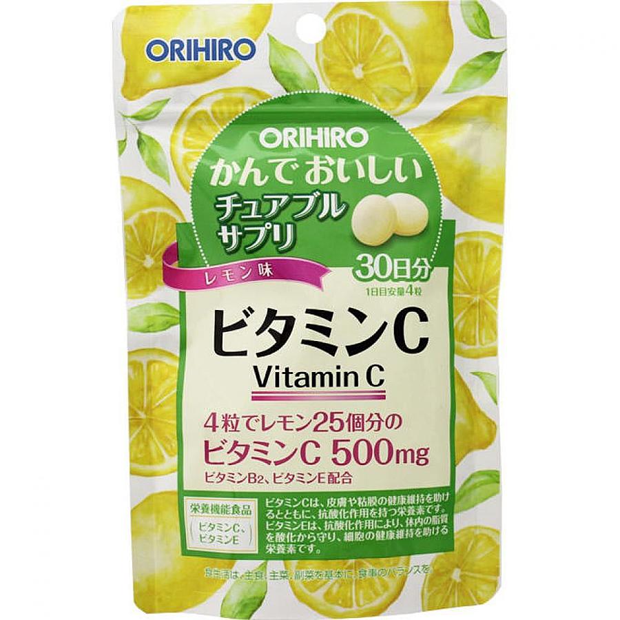ORIHIRO Витамин С со вкусом лимона, 120 шт.