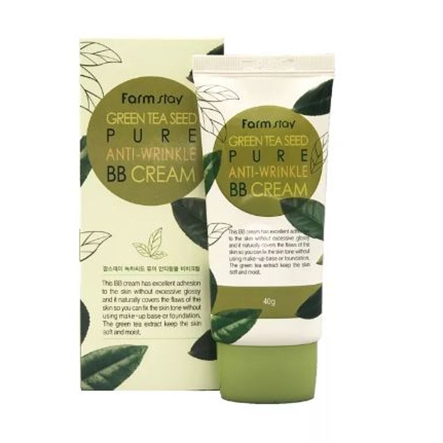 FARMSTAY Green Tea Seed Pure Anti Wrinkle BB Cream, 40гр. ББ-крем с семенами зеленого чая