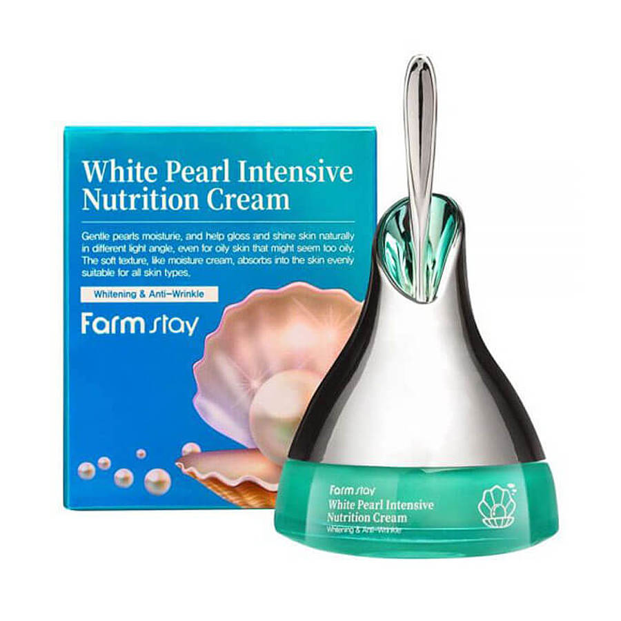 FARMSTAY White Pearl Intensive Nutrition , 50гр. FarmStay Крем для лица интенсивно питательный крем с экстрактом жемчуга
