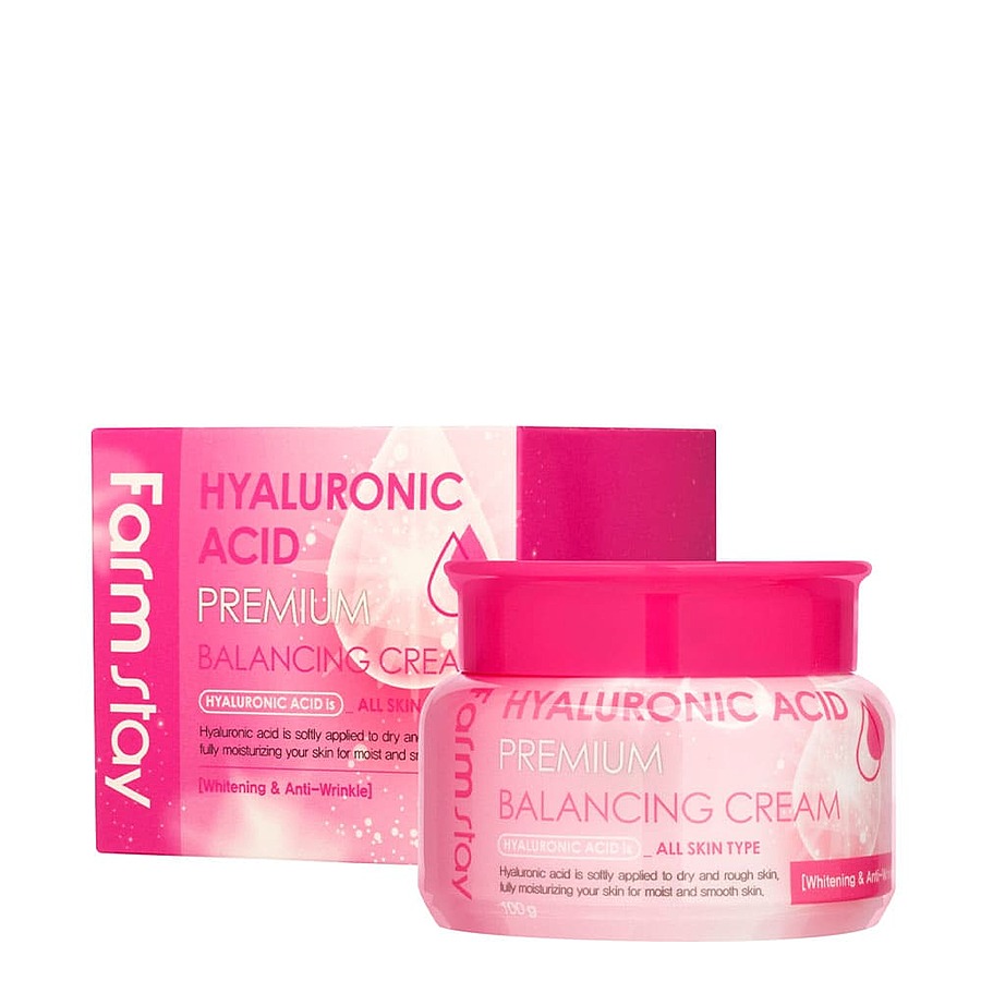 FARMSTAY Hyaluronic Acid Premium Balancing Cream, 100гр. Балансирующий крем для лица с гиалуроновой кислотой