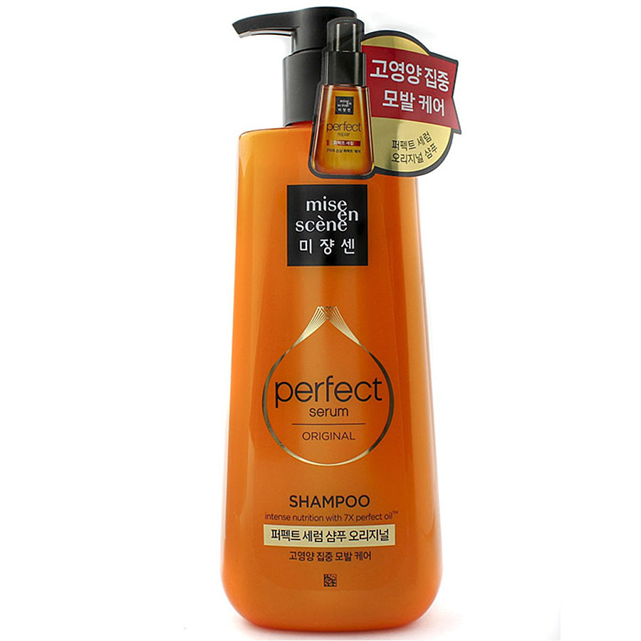 MISE EN SCENE Perfect Serum Shampoo, 680мл. Питательный шампунь для поврежденных волос с комплексом масел