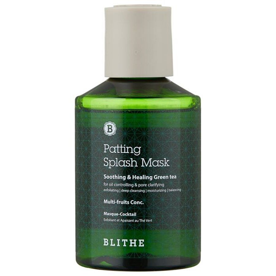 BLITHE Soothing&healing Green Tea Splash Mask, 150мл Сплэш-маска для лица для проблемной кожи