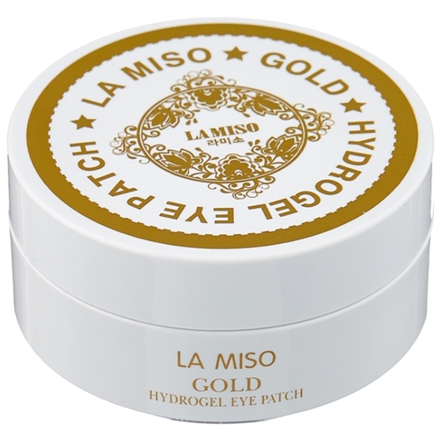 LA MISO Gold Hydrogel Eye Patch, 60шт. Патчи для глаз гидрогелевые с частицами золота