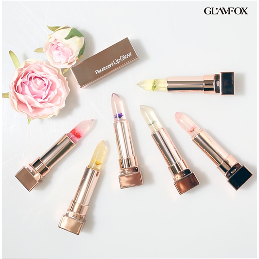 GLAMFOX Fleurissant Lip Glow, GL03 Peach Flower, 3.6гр. Тинт для губ с цветком персика