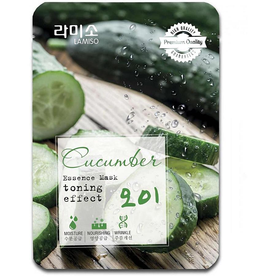 LA MISO Cucumber Essence Mask Sheet Premium Quality, 23гр. Маска для лица тканевая увлажняющая с экстрактом огурца