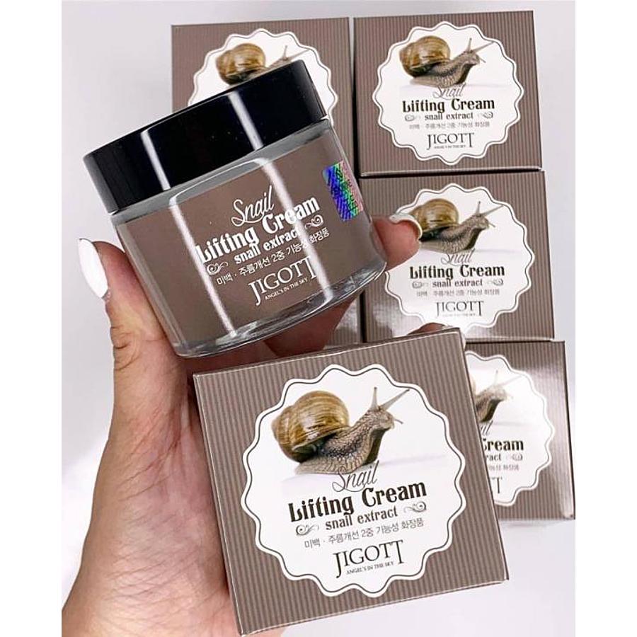 JIGOTT Snail Lifting Cream, 70мл. Крем подтягивающий с экстрактом слизи улитки