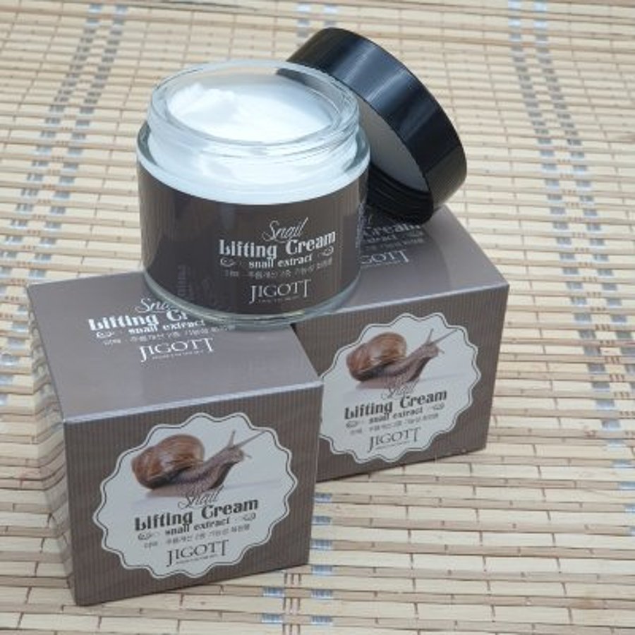 JIGOTT Snail Lifting Cream, 70мл. Крем подтягивающий с экстрактом слизи улитки