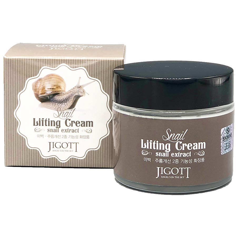 JIGOTT Snail Lifting Cream, 70мл. Крем подтягивающий с экстрактом слизи улитки
