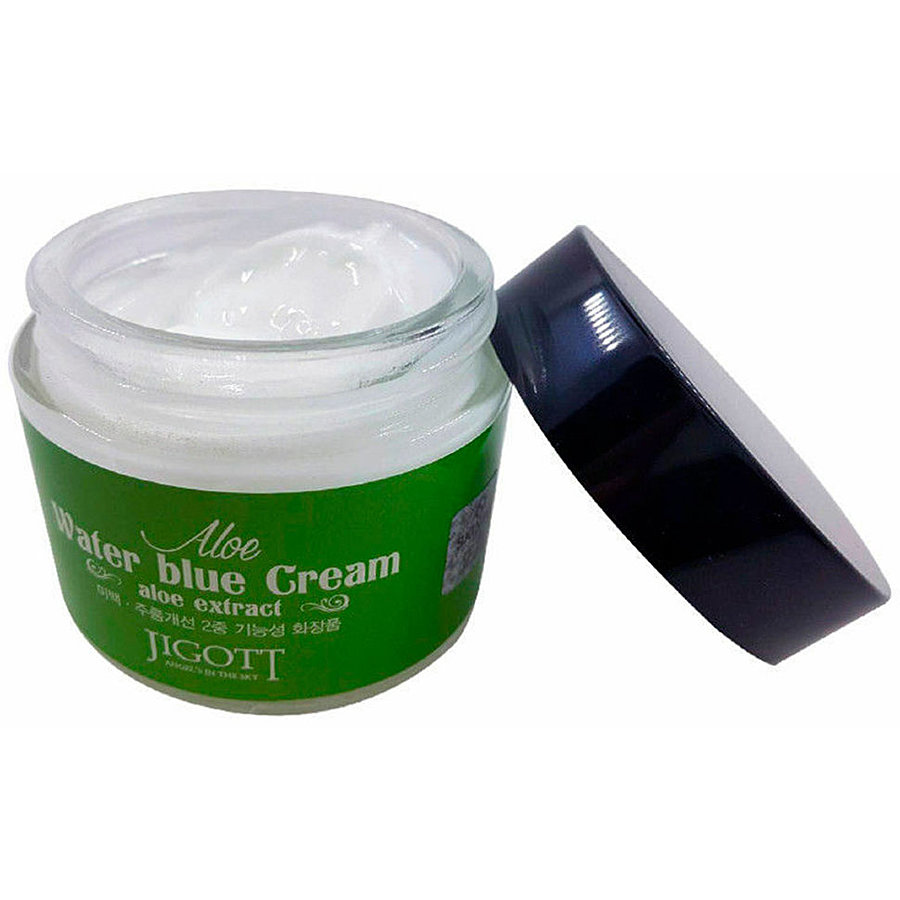 JIGOTT Aloe Water Blue Cream, 70мл. Крем для лица увлажняющий с экстрактом алоэ
